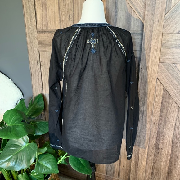 NWT Aritzia Sunday Best black Annalise Boho Blouse XS - Picture 3 of 10